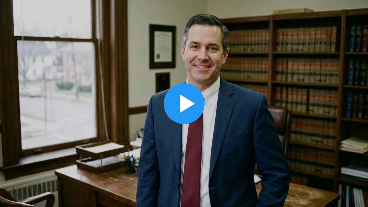 Dan, a personal injury lawyer, in his law office
